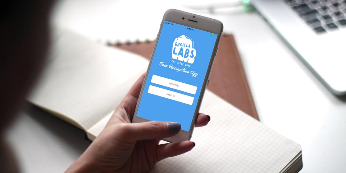 Gorilla Labs face recognition app on iPhone