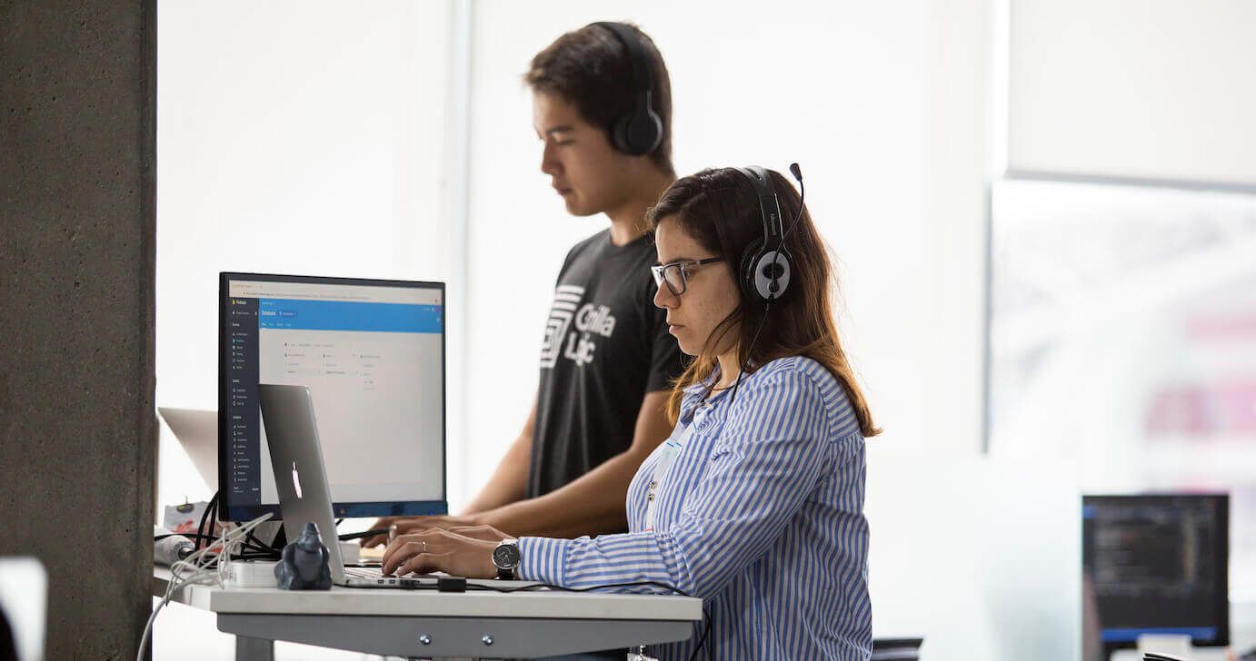 Gorilla Logic developers at desk
